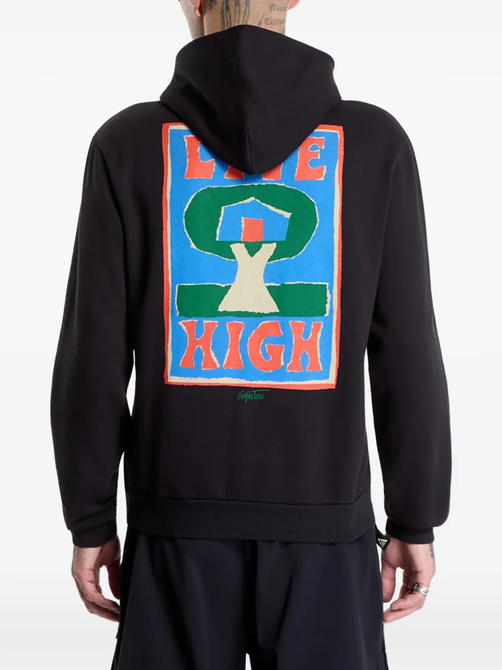 Napapijri B-Sweat graphic-print hoodie Zwart