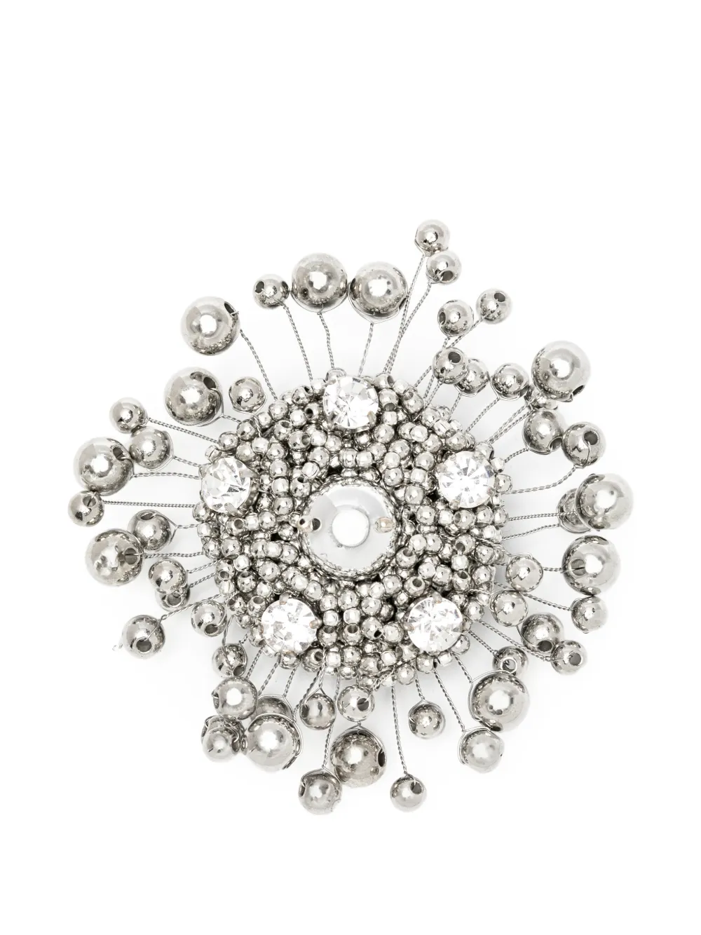 Nº21 broche sertie de cristaux et de perles - Argent
