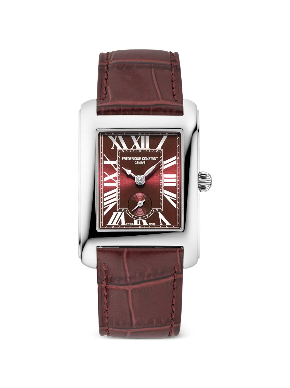 Frederique Constant Classics Carree Small Seconds Armbanduhr 36mm - Rot
