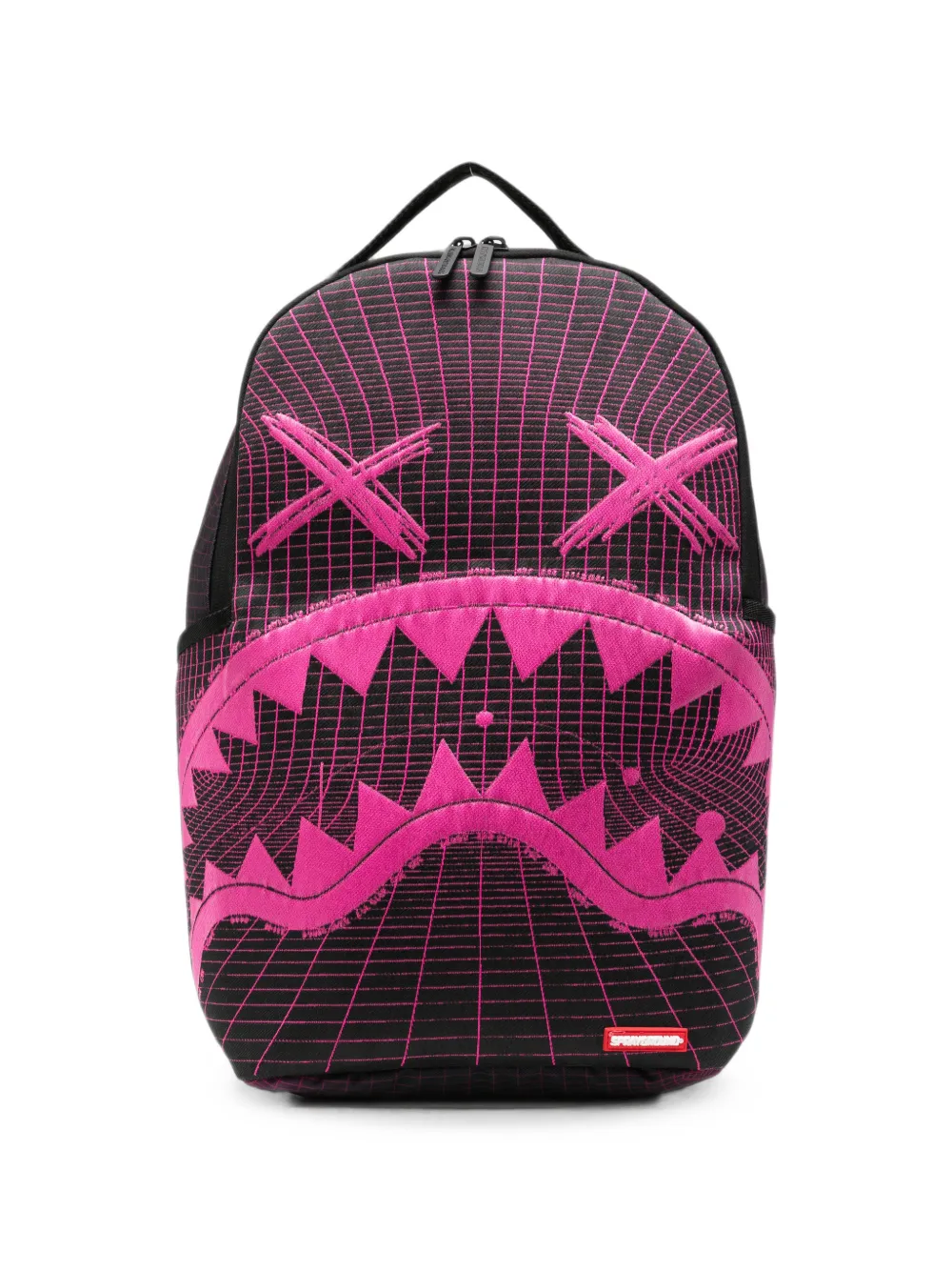 Sprayground grid-print shark-motif backpack - Nero