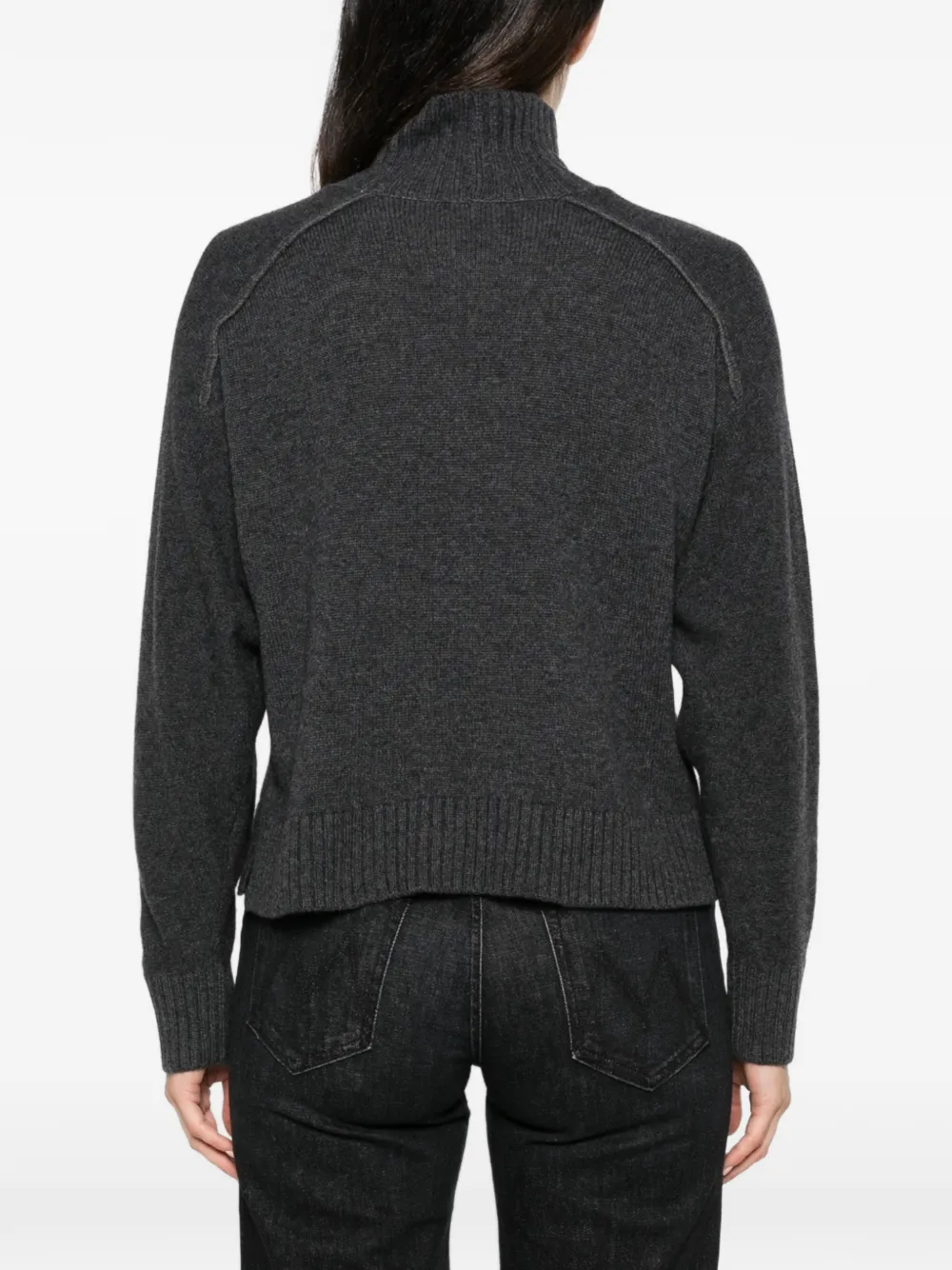 Antonelli Tirolo high-neck raglan-sleeve sweater Grijs