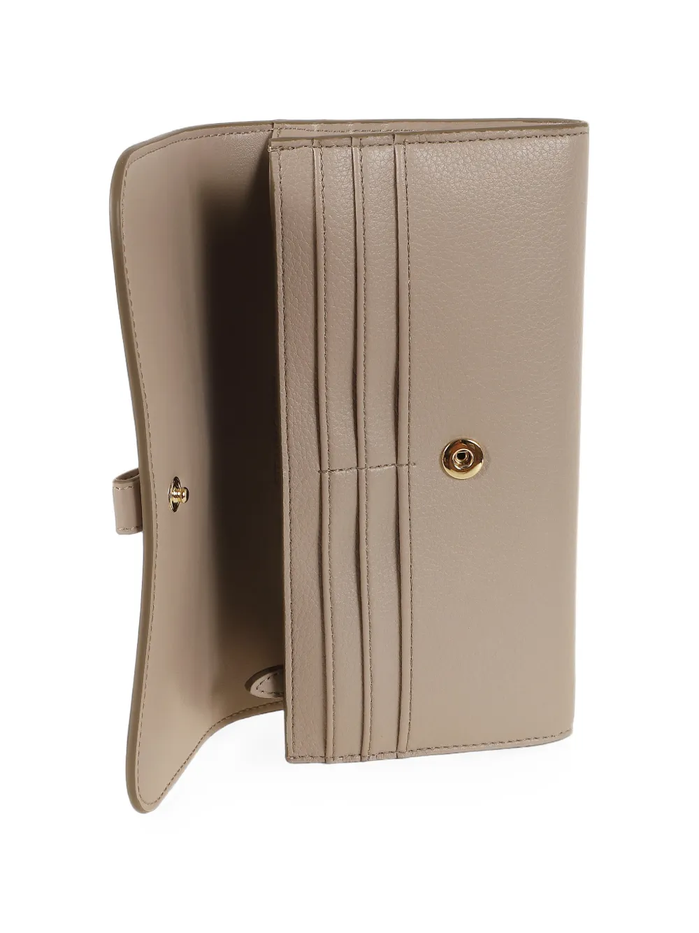 Stella McCartney Ryder lange portemonnee met hangslot-detail Beige
