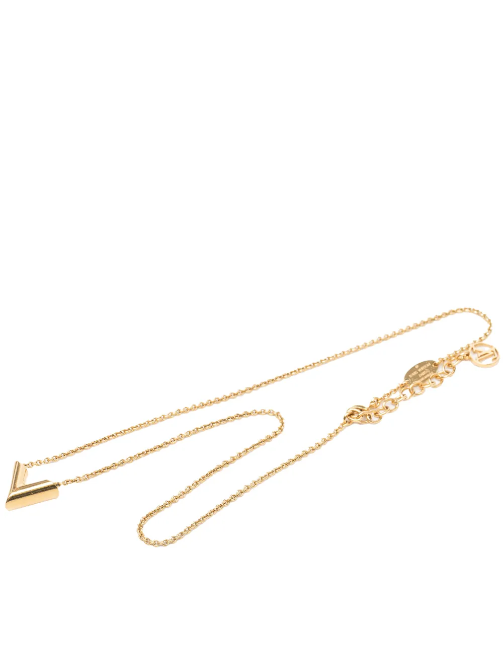 Louis Vuitton Pre-Owned 2022 Gold Plated Essential V Supple Necklace costume necklace - Oro