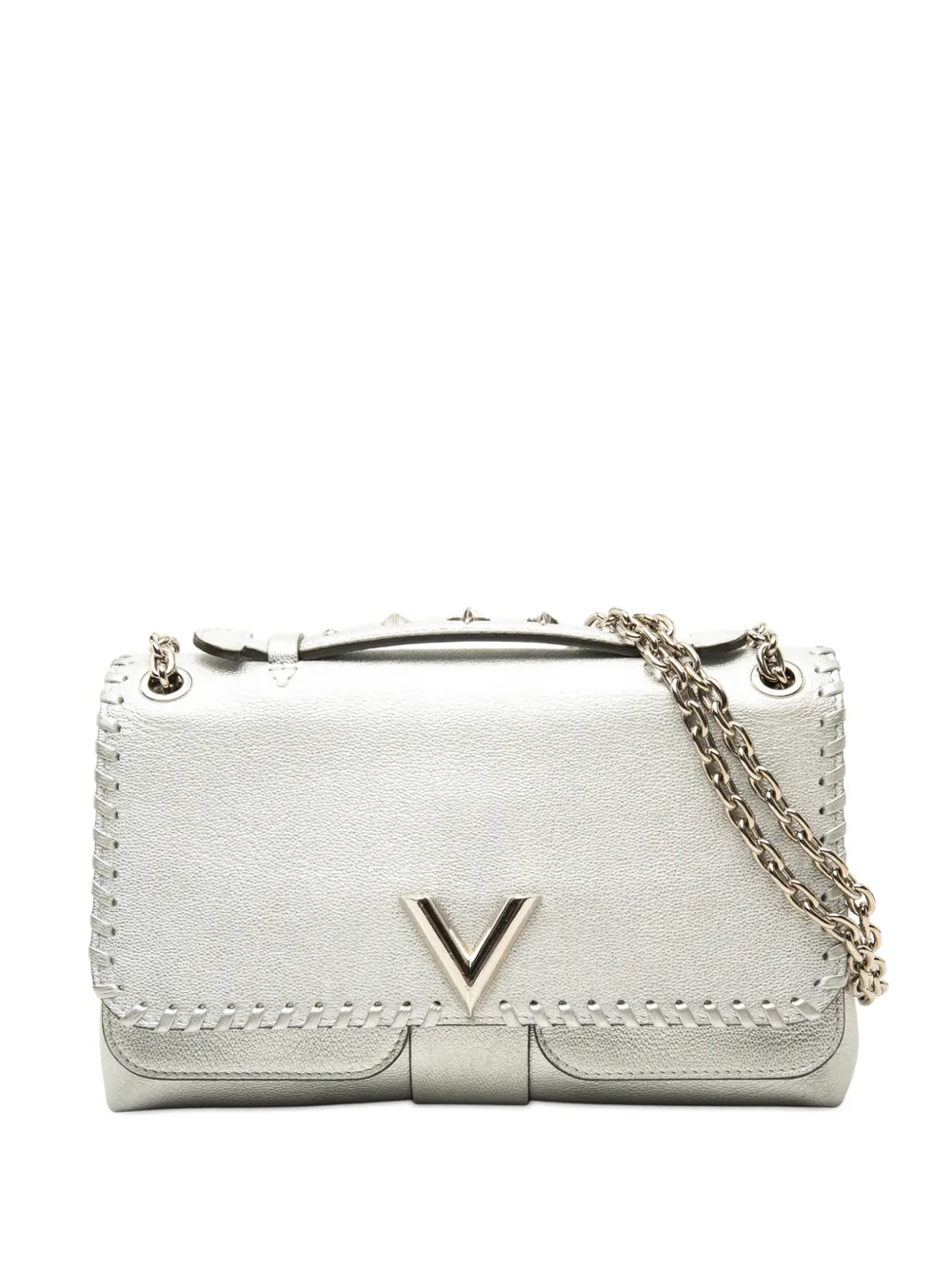Louis Vuitton Pre-Owned 2017 Metallic Cuir Plume Ecume Very Chain Bag satchel - Silver