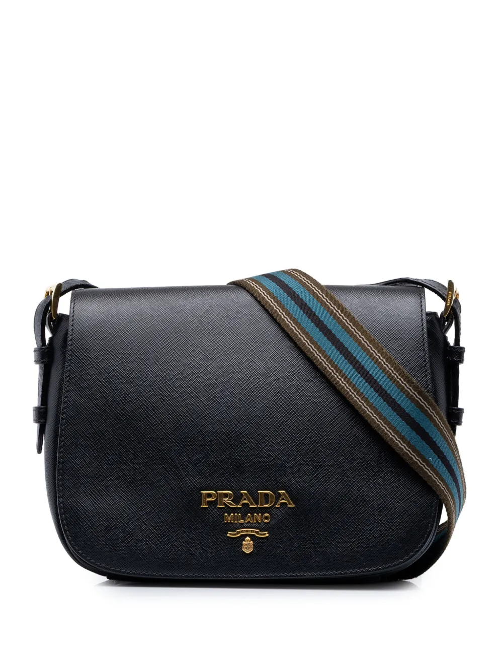 Prada Pre-Owned 2010-2026 Saffiano Flap crossbody bag - Blu