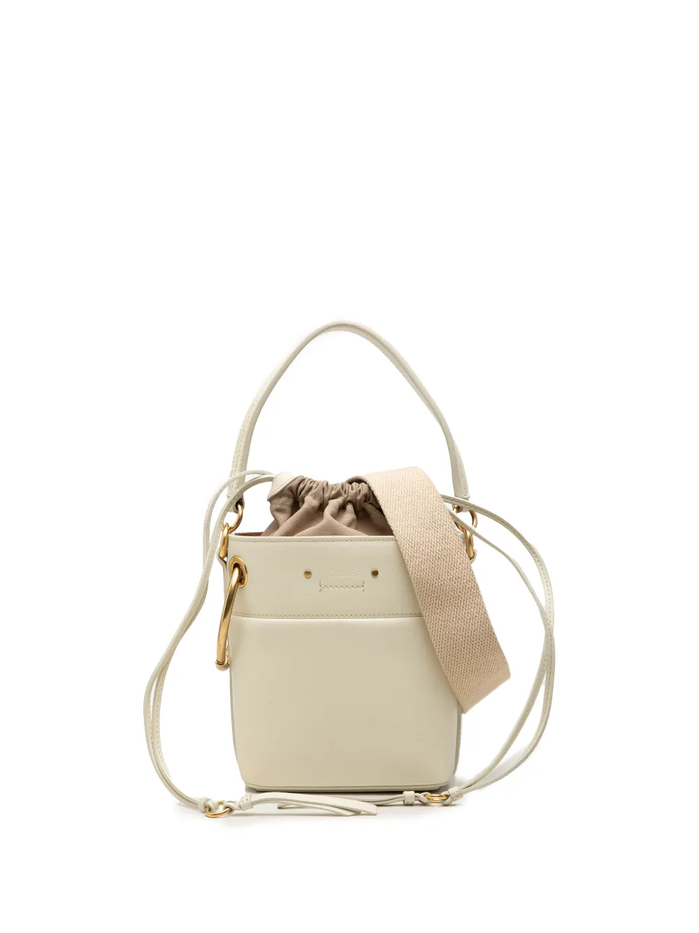 Chloé Pre-Owned 2018 mini Roy Beuteltasche aus Kalbsleder - Weiß