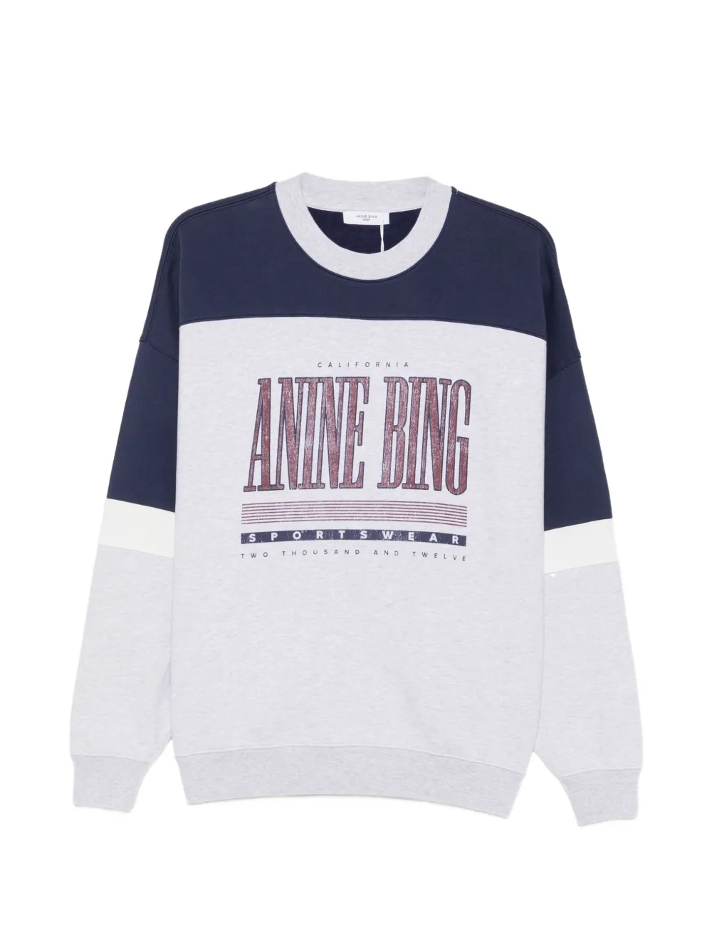 ANINE BING Miles logo-print panelled sweatshirt
