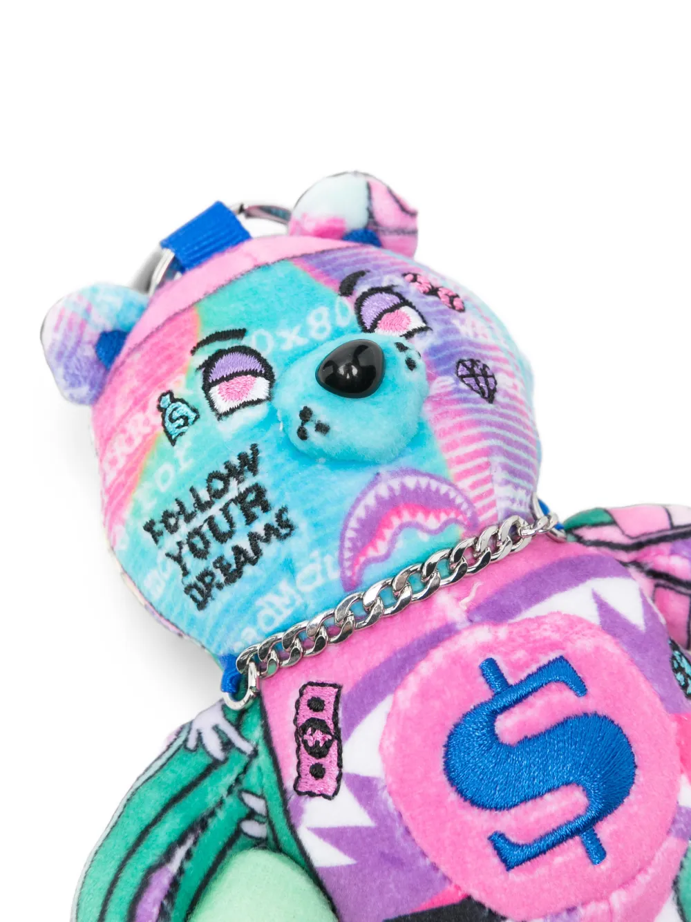Sprayground Pluchen sleutelhanger met grafische print Roze