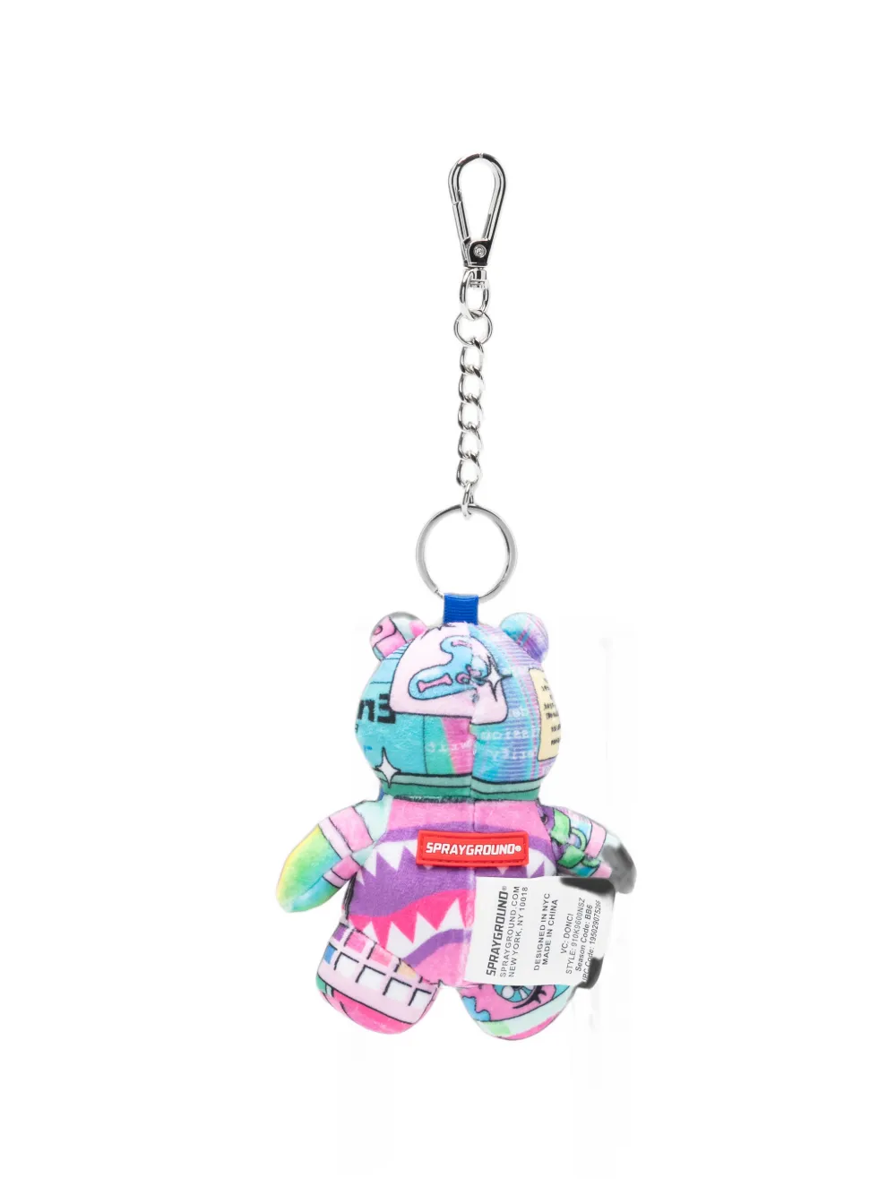 Sprayground Pluchen sleutelhanger met grafische print Roze