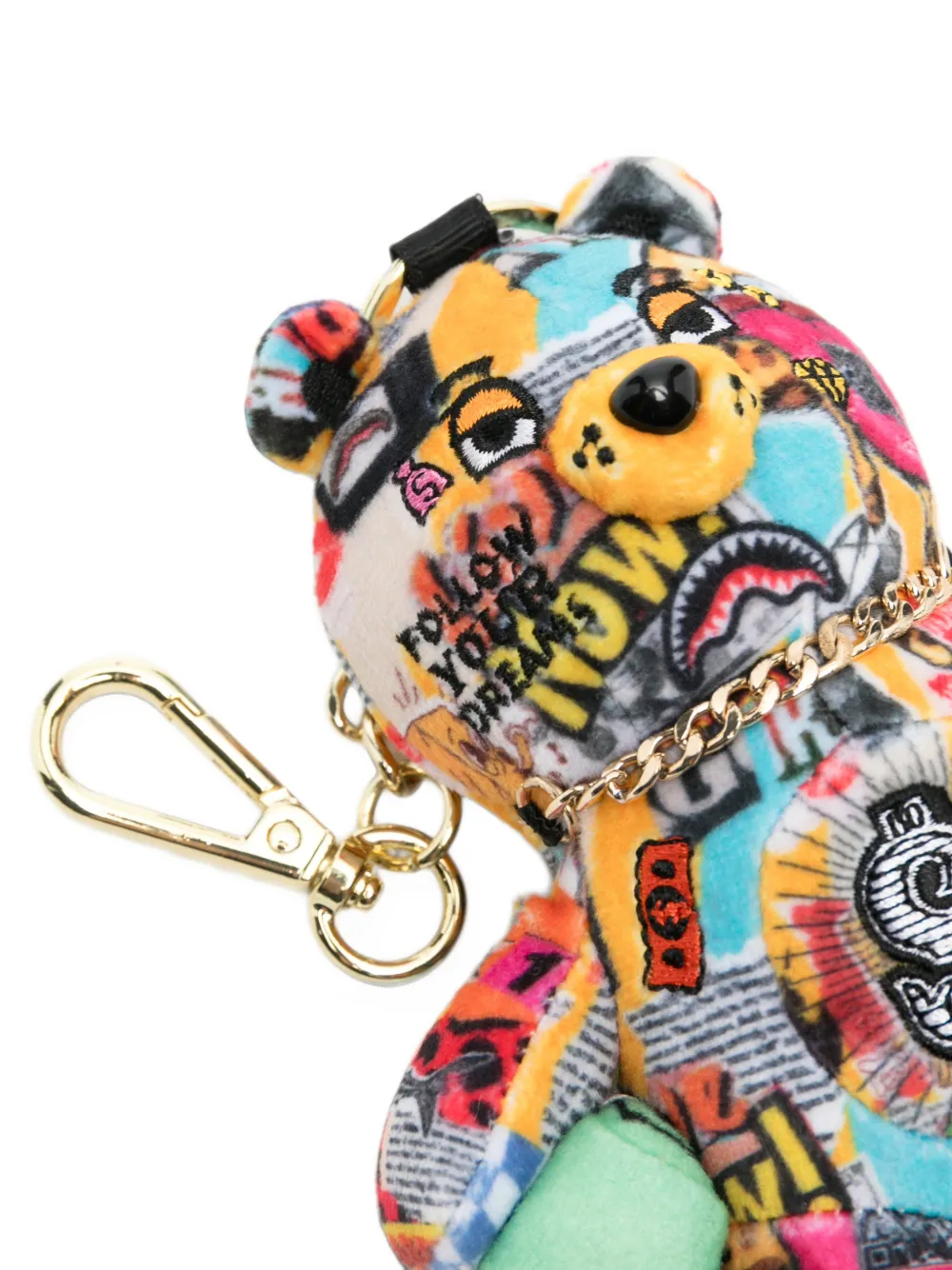 Sprayground Pluchen sleutelhanger met grafische print Oranje