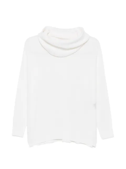 D.Exterior cowl-neck sweater
