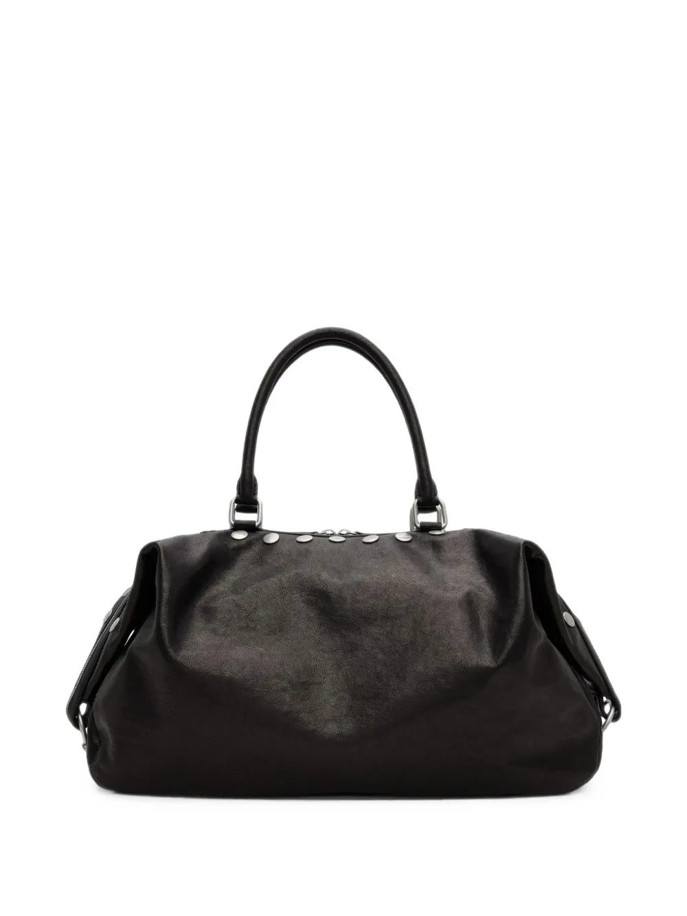 Marge Sherwood Dumpling leren shopper met stud Zwart