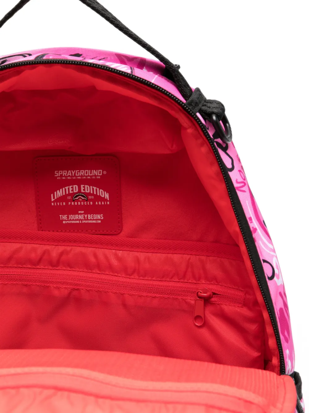 Sprayground Rugzak met graffiti-print Roze