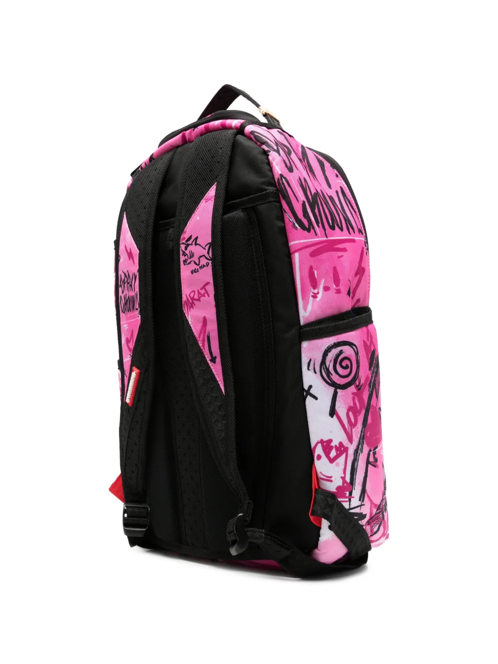 Sprayground Rugzak met graffiti-print Roze