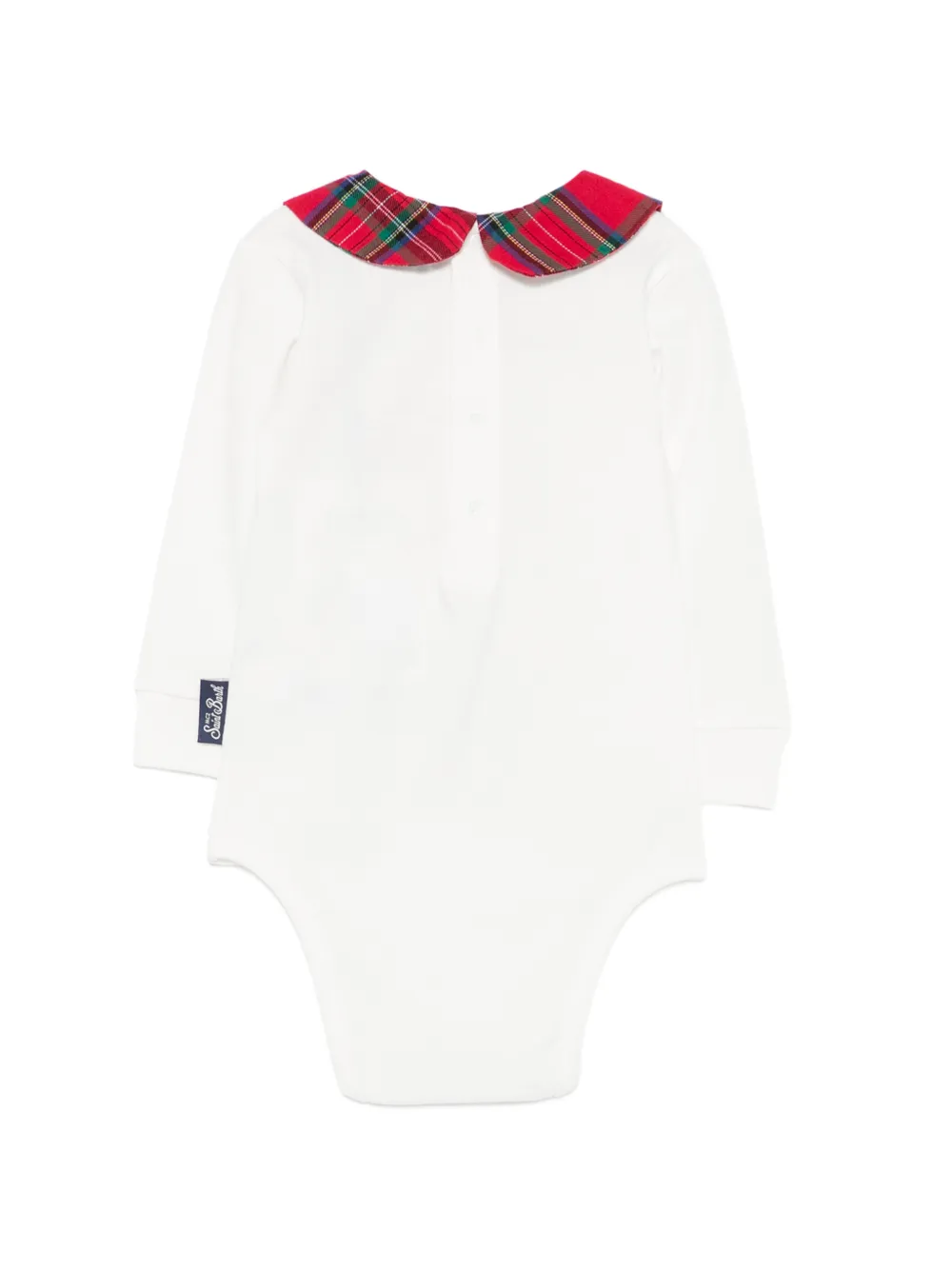MC2 Saint Barth Kids X Disney tartan-collar bodysuit Wit