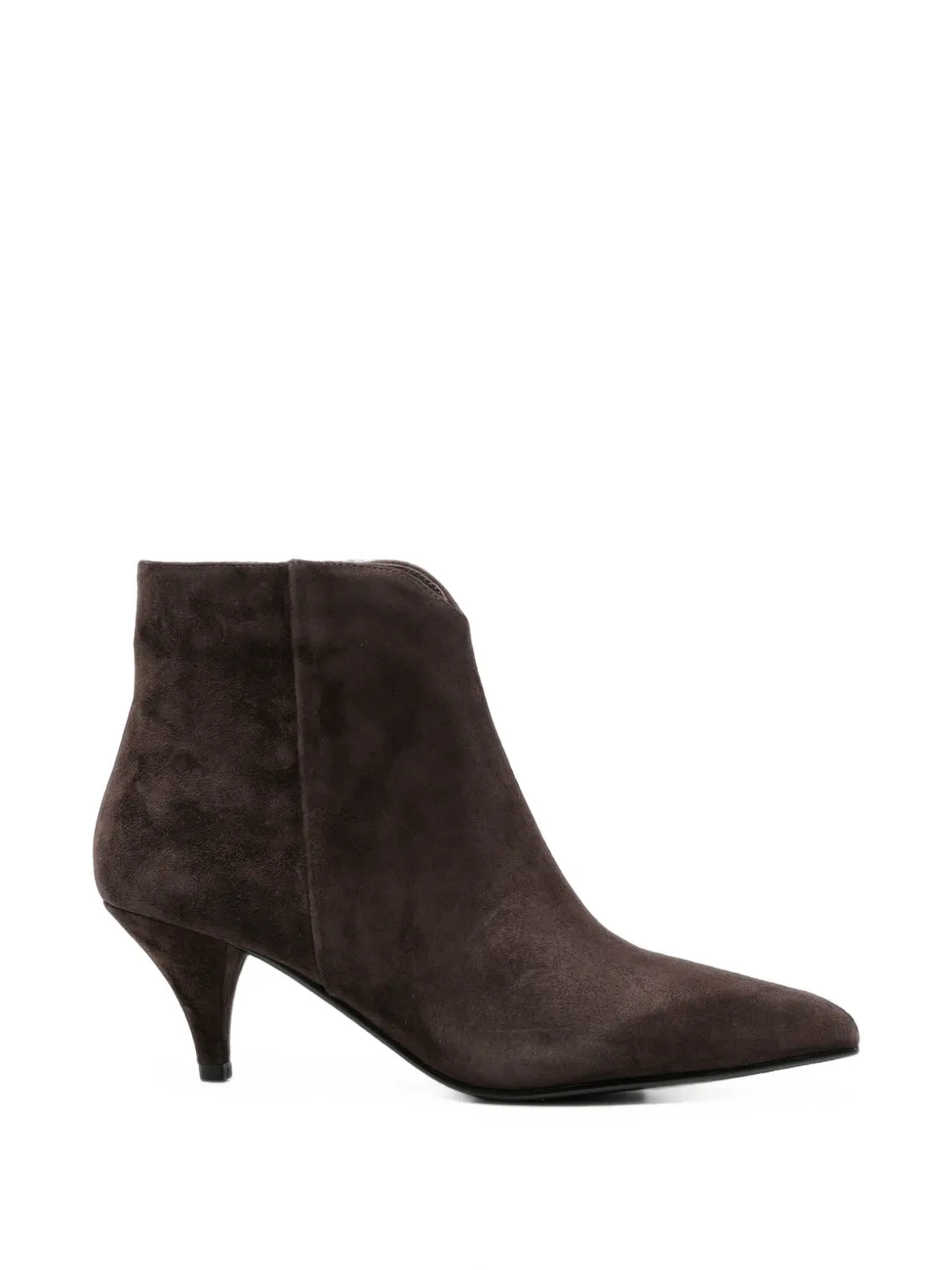 Bruno Premi Suede Pointed-toe Ankle Boots In Brown