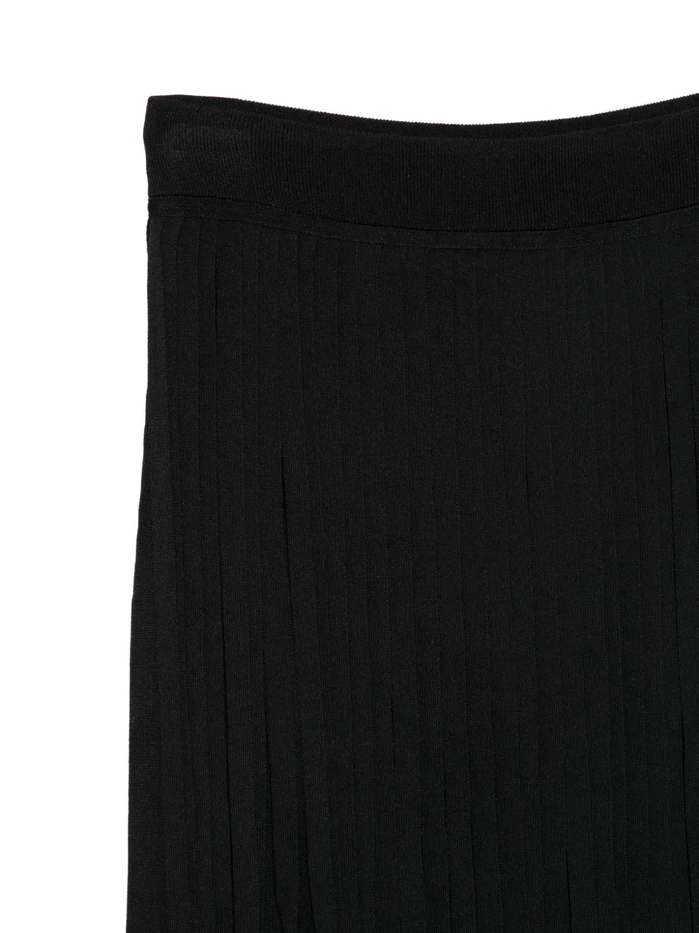 Tela Uma midi-rok met franje Zwart