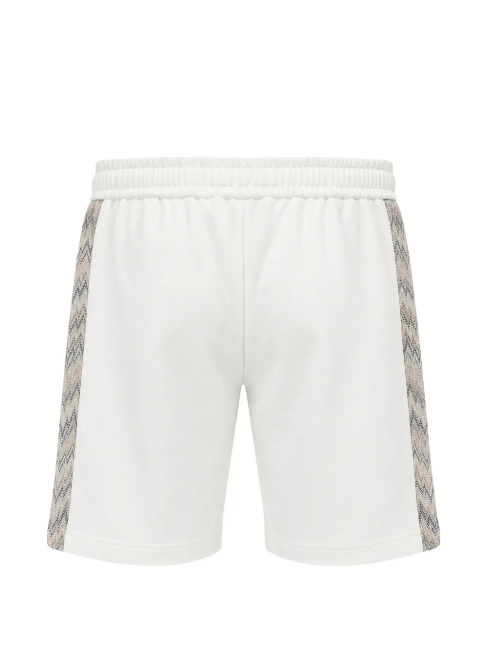 Missoni zig zag-knit side-stripe shorts Beige
