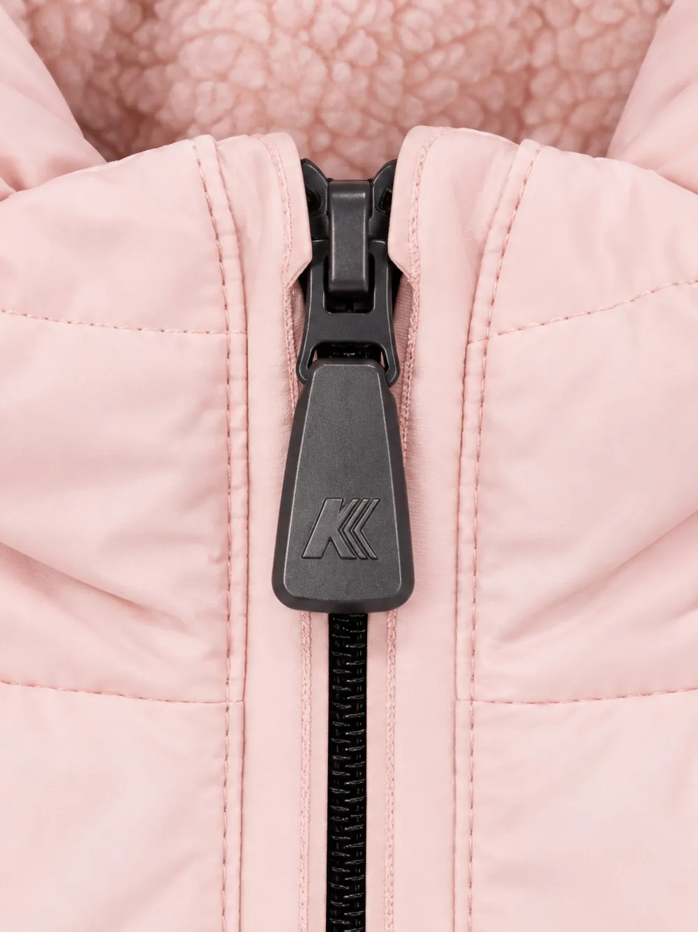 K Way Kids quilted hooded jacket Roze