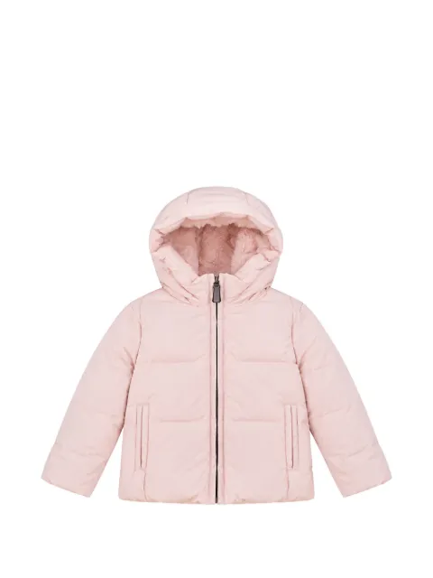 K Way Kids quilted hooded jacket
