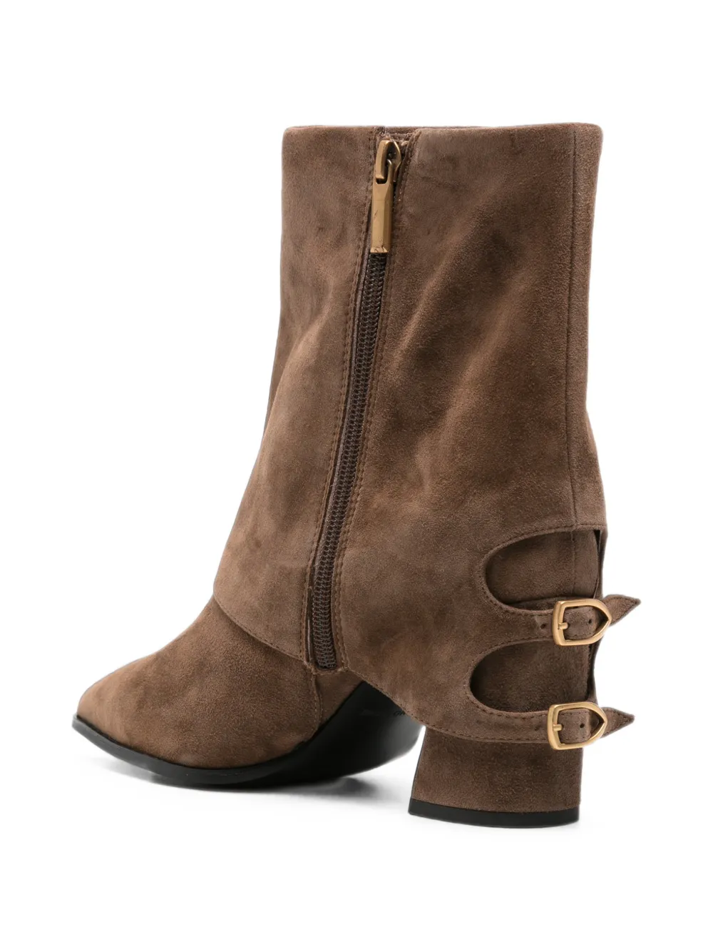 Bruno Premi buckle-detail pointed-toe ankle boots Bruin