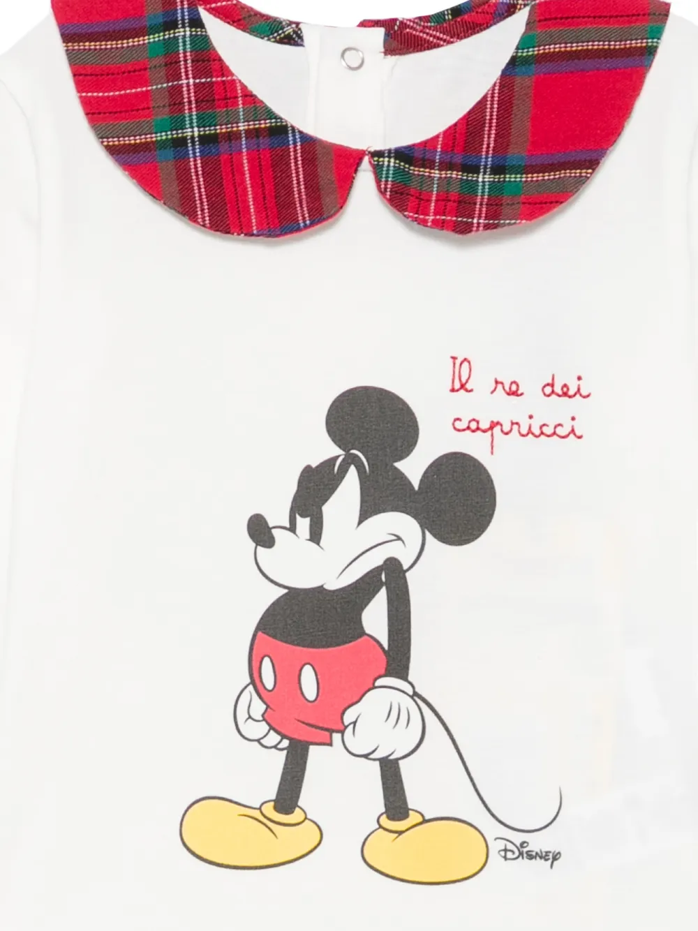 MC2 Saint Barth Kids Mickey Mouse body met Peter Pan-kraag Wit