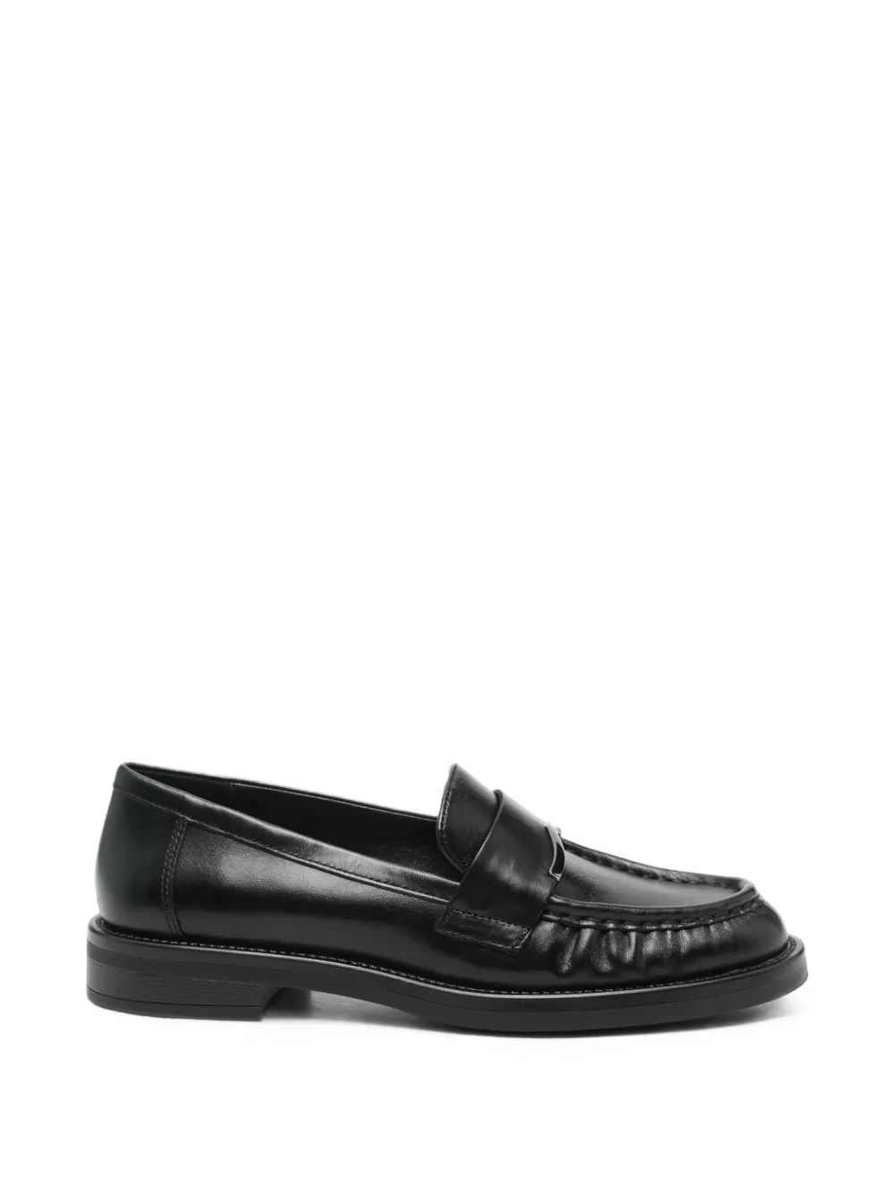 Bruno Premi Leather Loafers In Black
