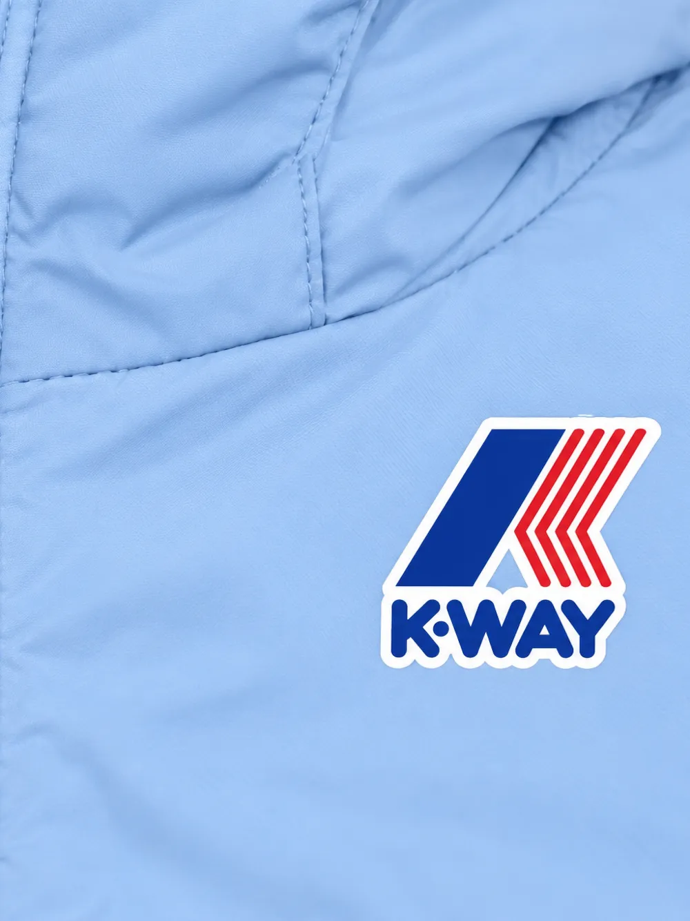 K Way Kids P. Le Vrai 4.0 Claude Orsetto logo-patch hooded jacket Blauw