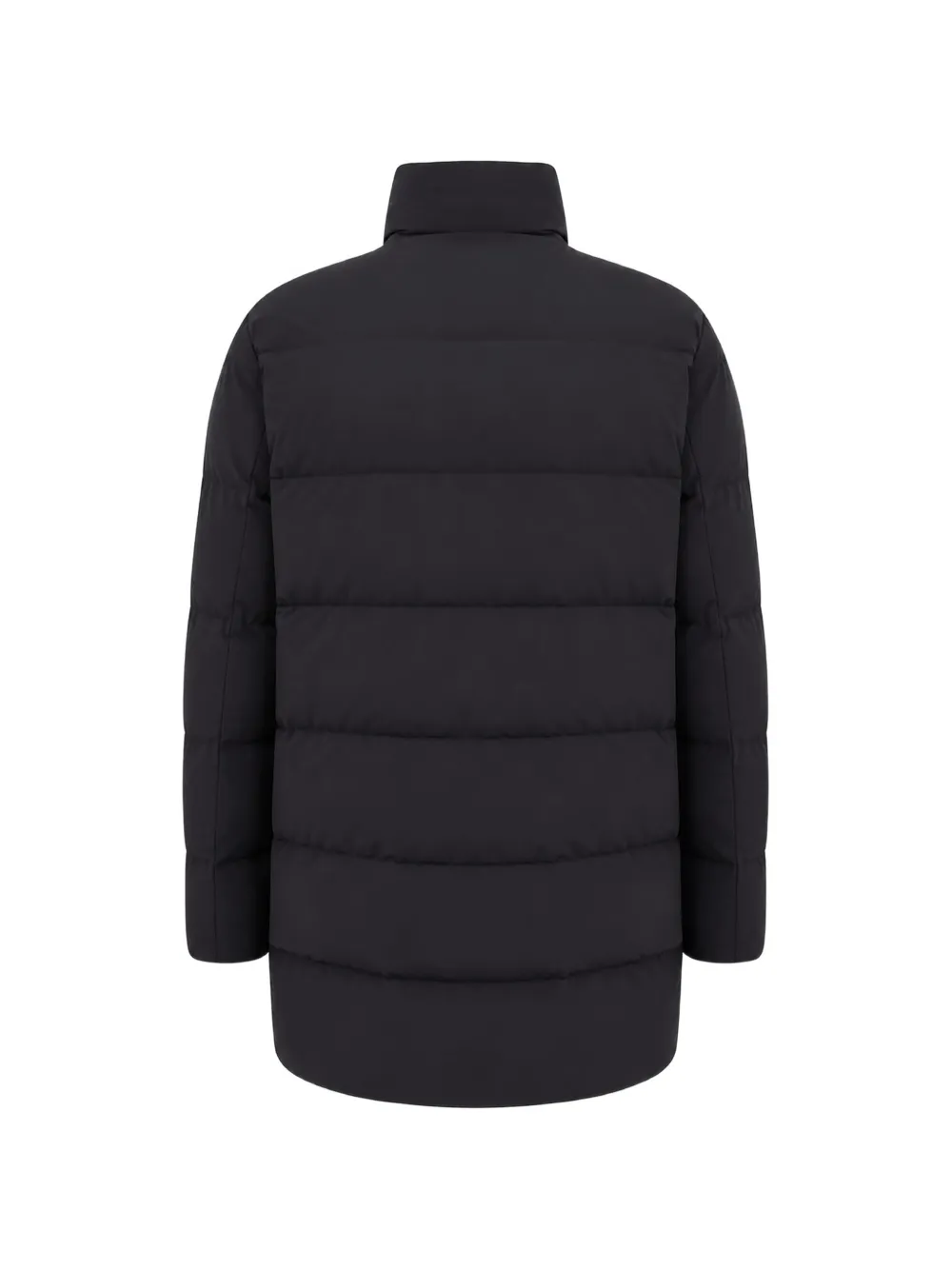 Emporio Armani quilted hooded coat Blauw
