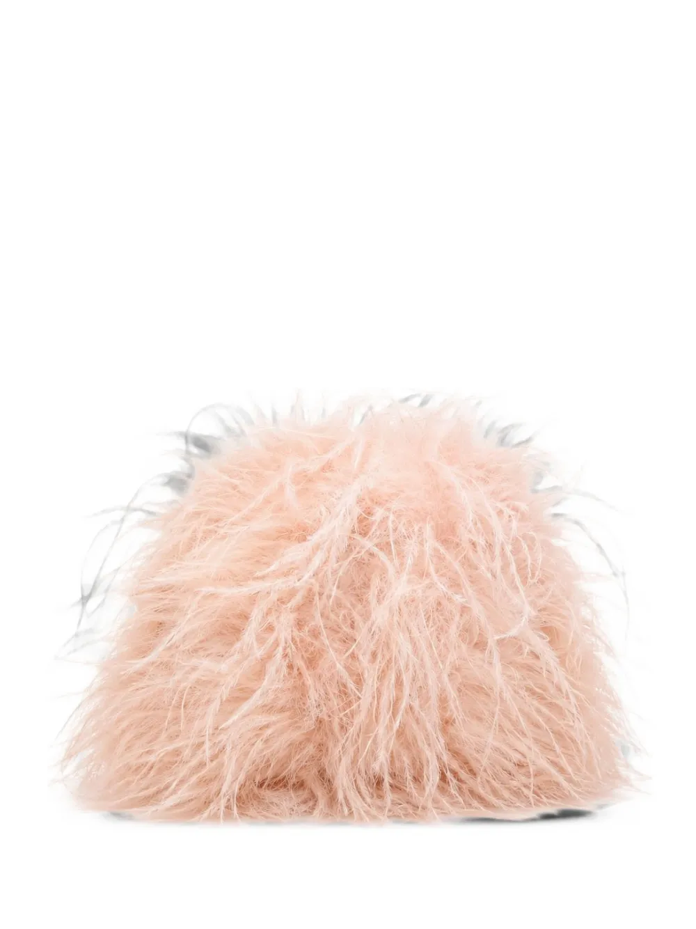 Yves Salomon feather-embroidered clutch bag