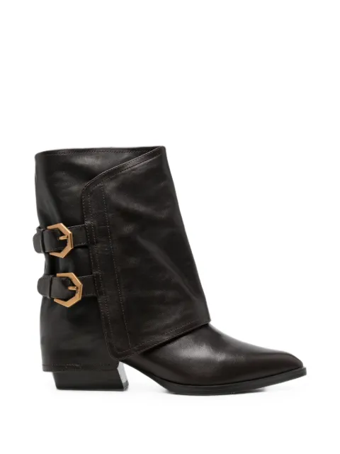 Bruno Premi buckled fold-over ankle boots