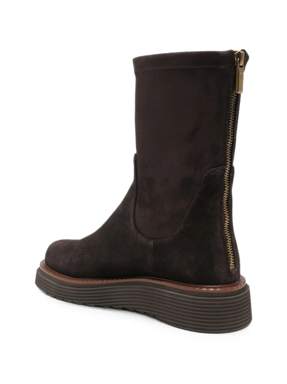 Bruno Premi suede rear-zip ankle boots Bruin