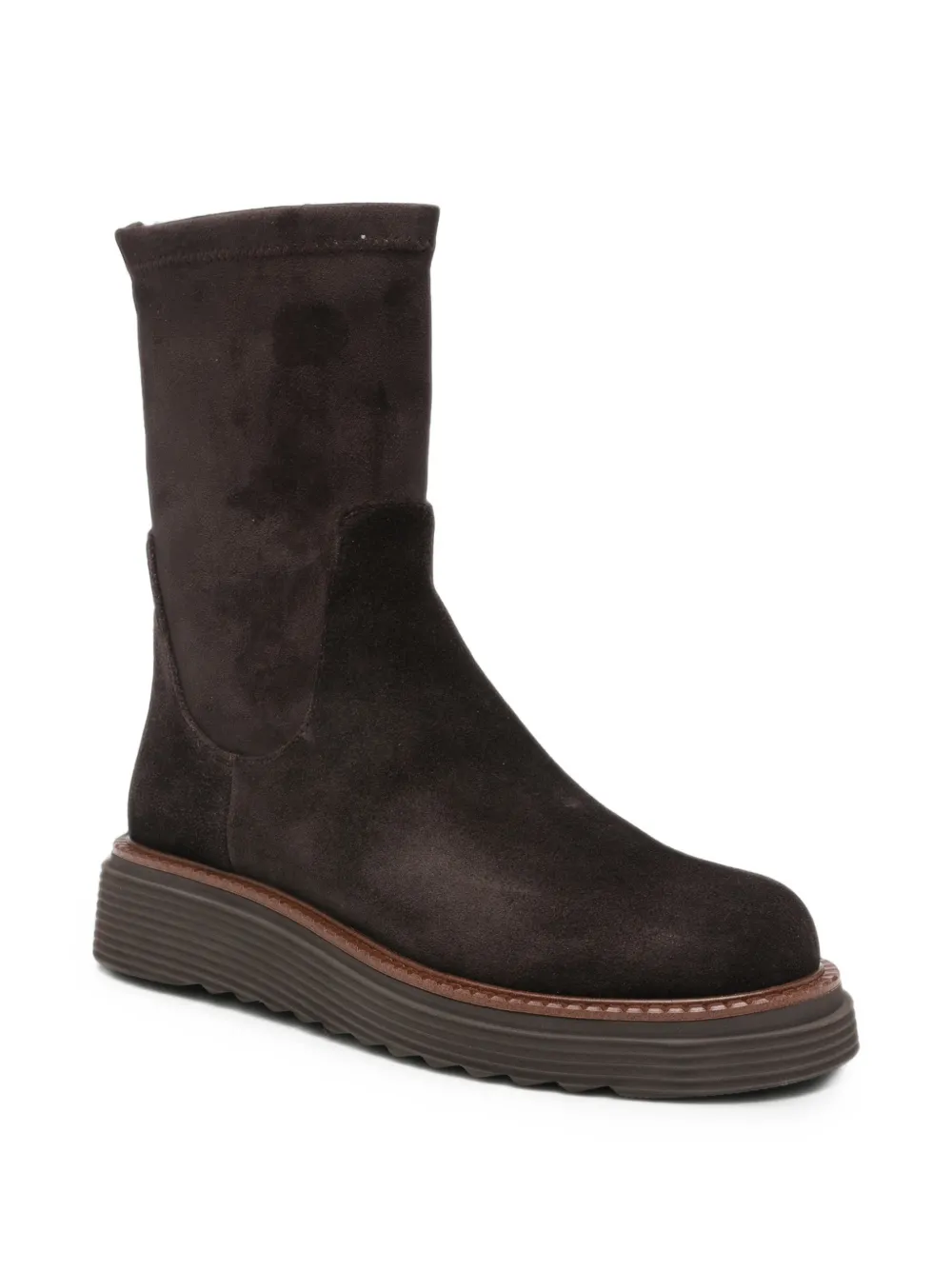 Bruno Premi suede rear-zip ankle boots Bruin