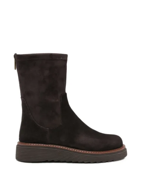 Bruno Premi suede rear-zip ankle boots