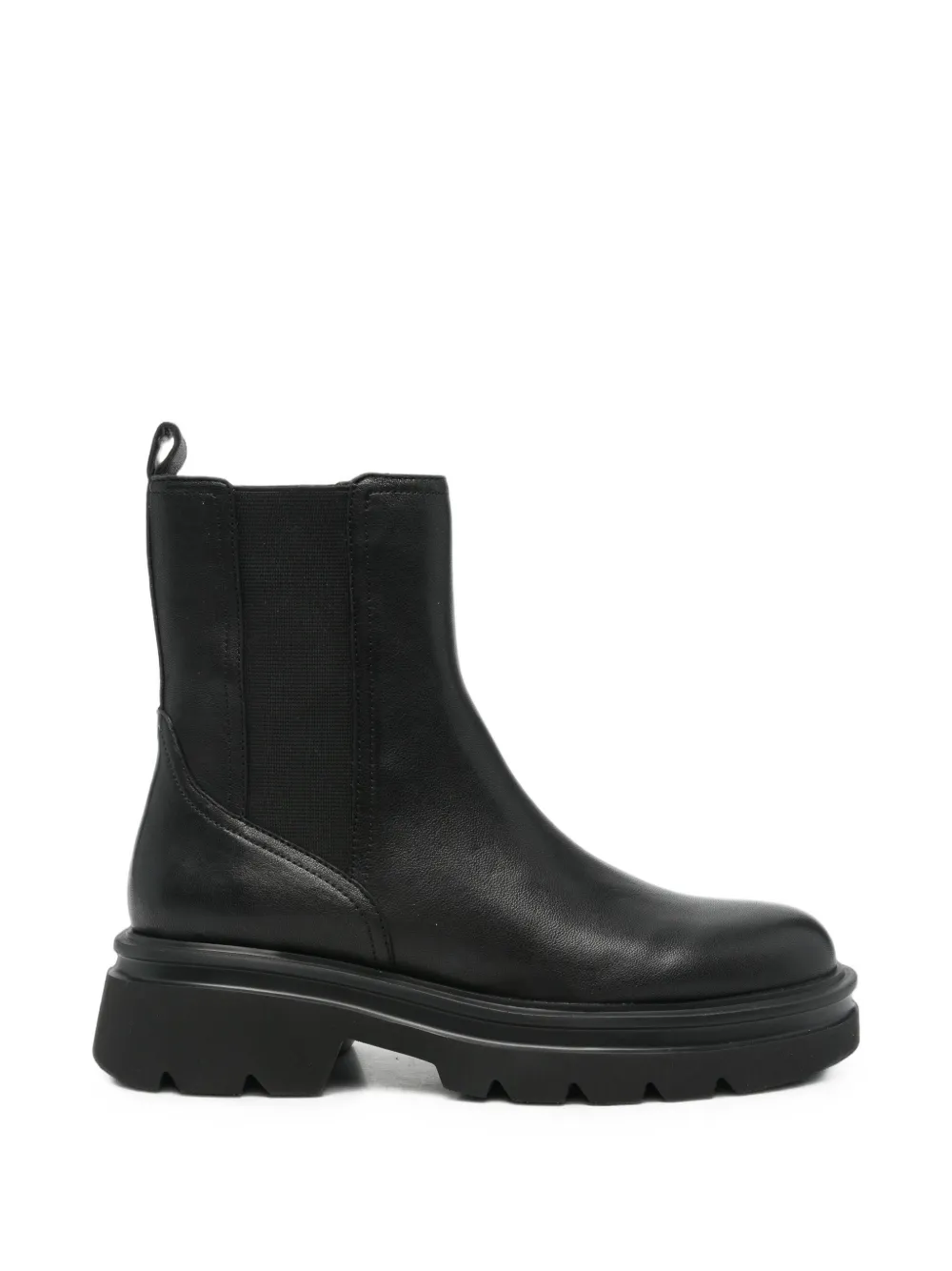 Bruno Premi Chunky-sole Leather Ankle Boots In Black