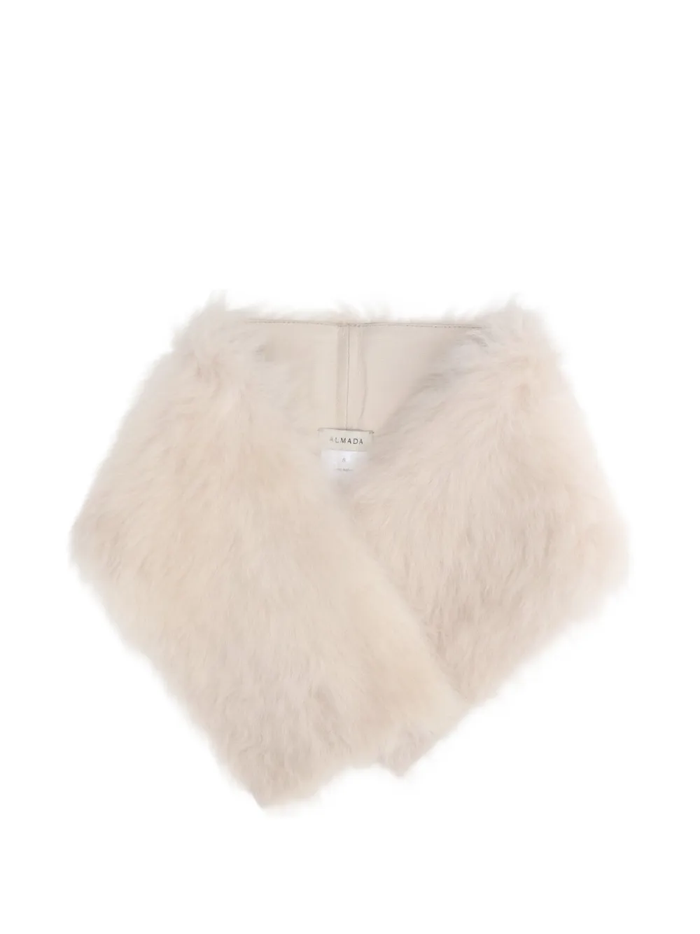 Almada Label Mayma Button-fastening Shearling Scarf In Neutrals