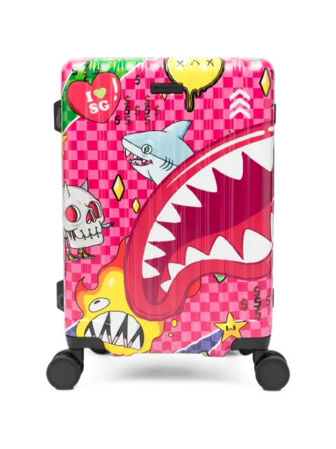 Sprayground Shark Mouth graphic-print cabin trolley