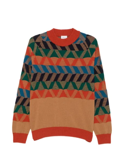 gallia Franz geometric-pattern high-neck sweater