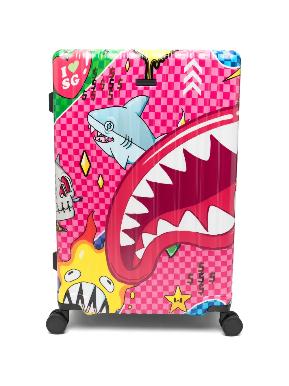 Sprayground Valigia Wild con stampa grafica - Rosa