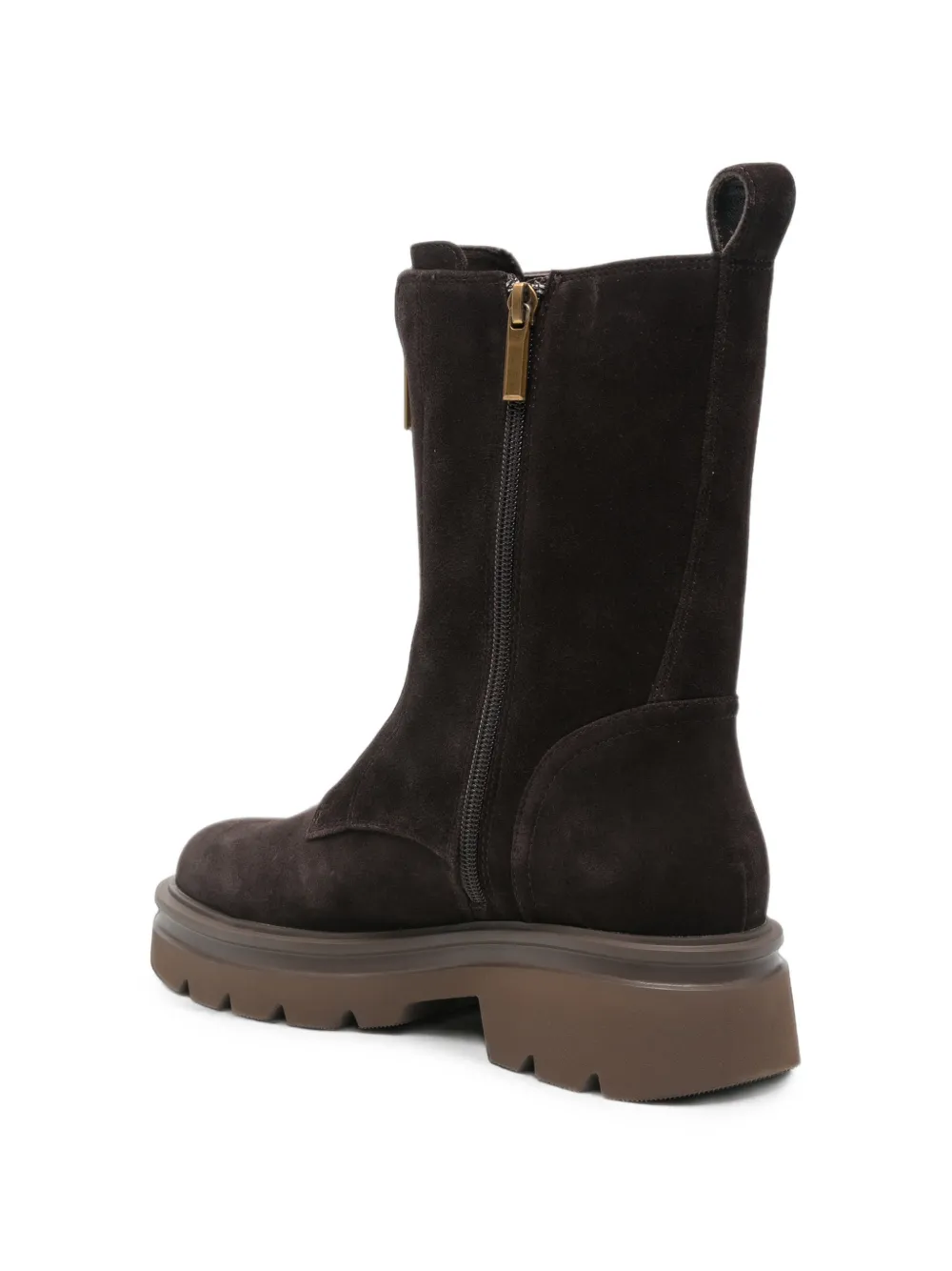 Bruno Premi front-zip suede boots Bruin