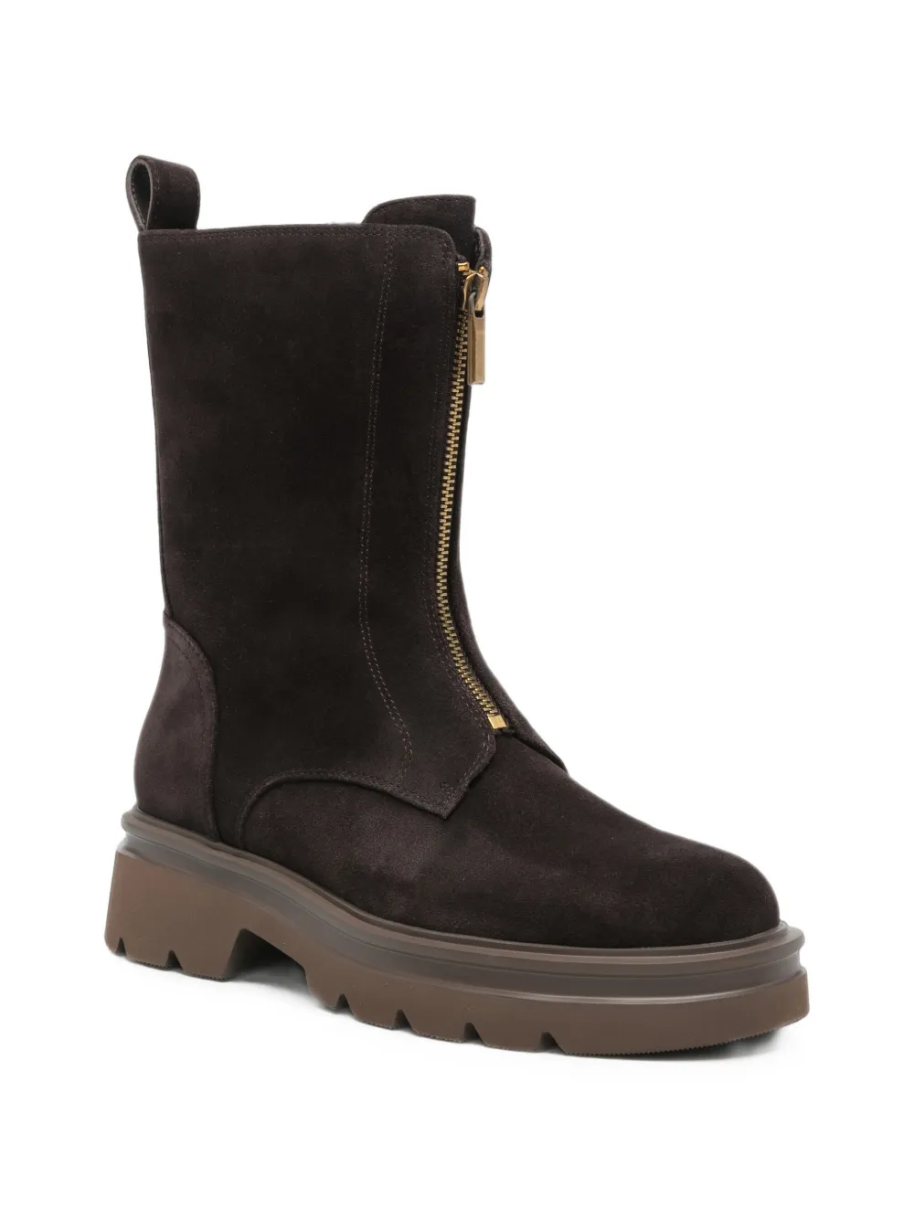 Bruno Premi front-zip suede boots Bruin