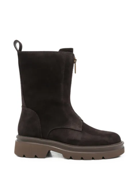 Bruno Premi front-zip suede boots