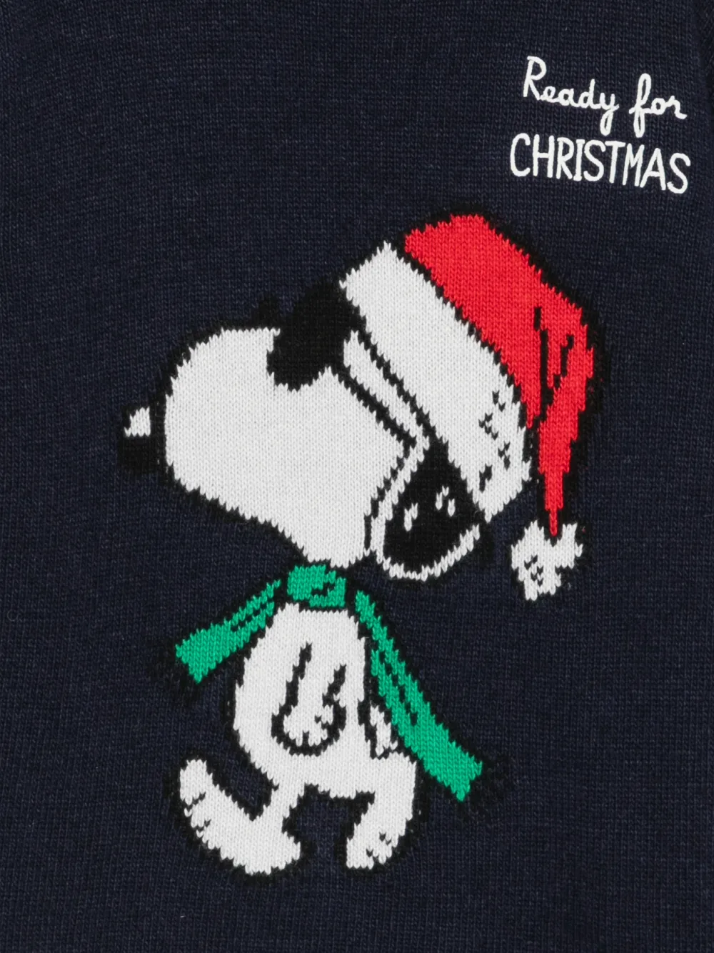 MC2 Saint Barth Kids Gebreide trui met Snoopy-intarsia Blauw