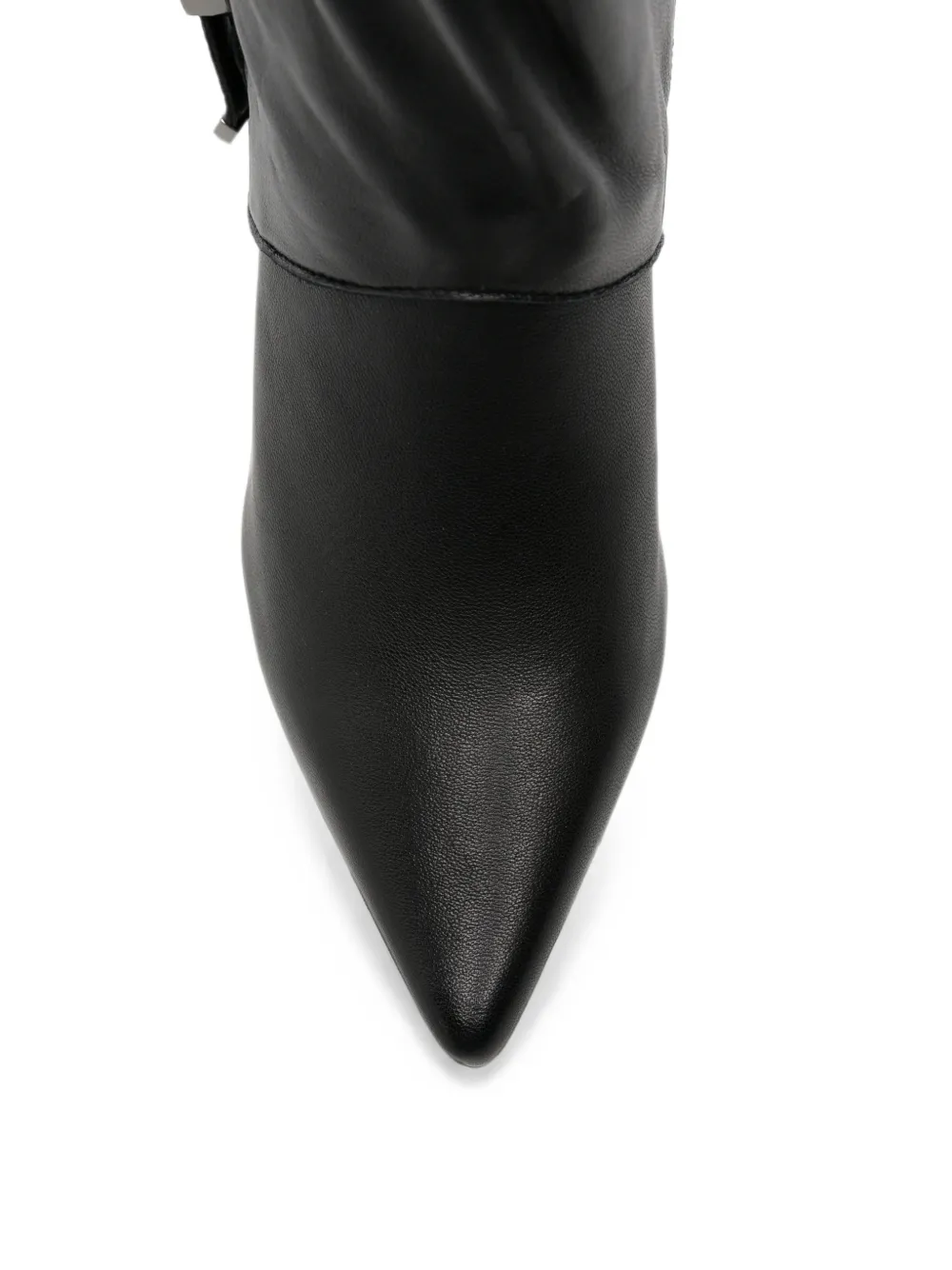 Bruno Premi buckle-detail pointed-toe knee-high boots Zwart