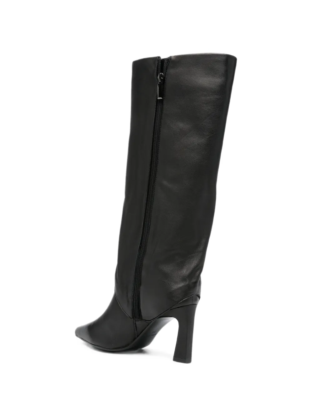 Bruno Premi buckle-detail pointed-toe knee-high boots Zwart