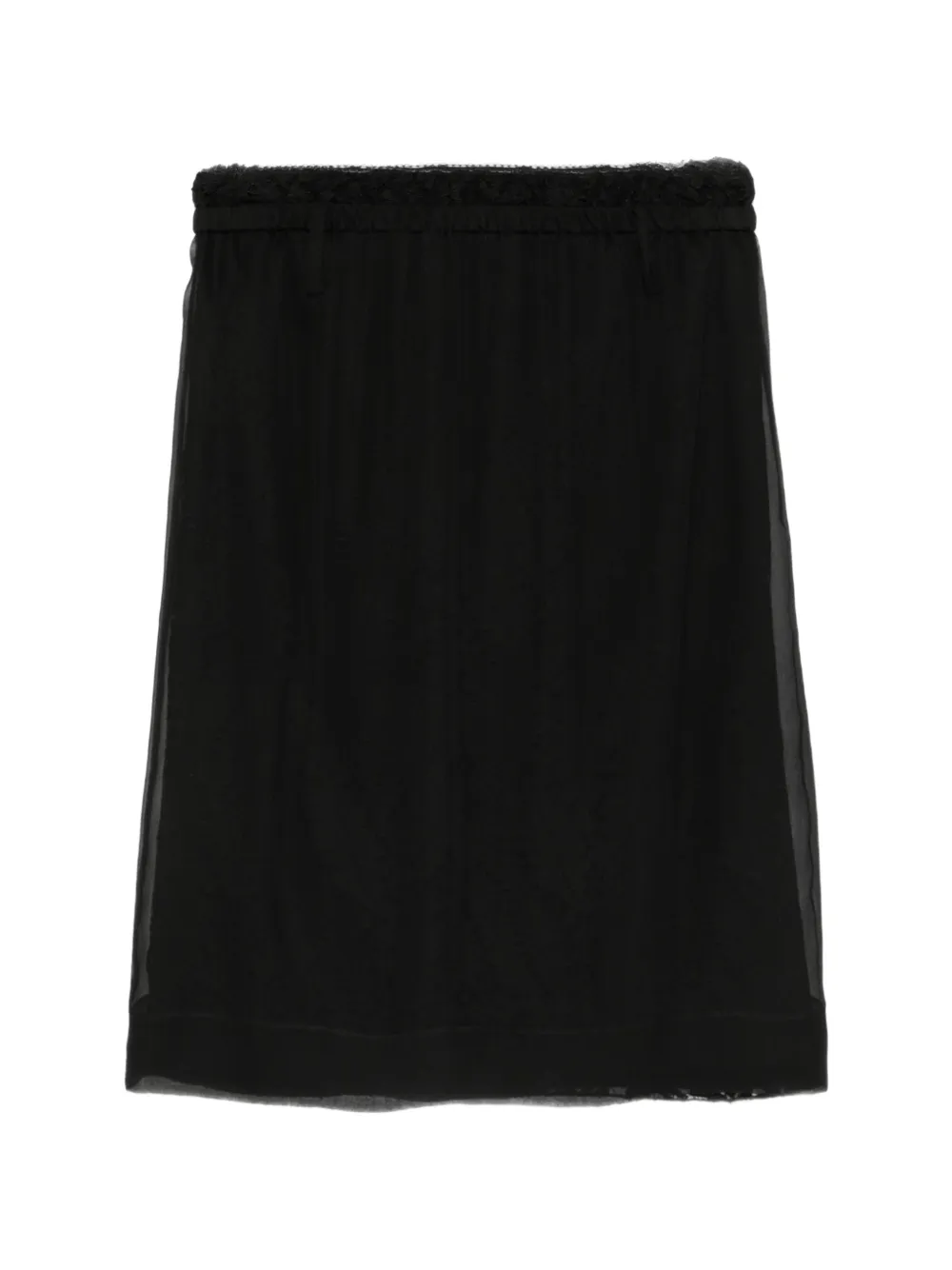Nº21 jupe mi-longue à taille élastiquée - Noir Nº21 jupe mi-longue à taille élastiquée - Noir