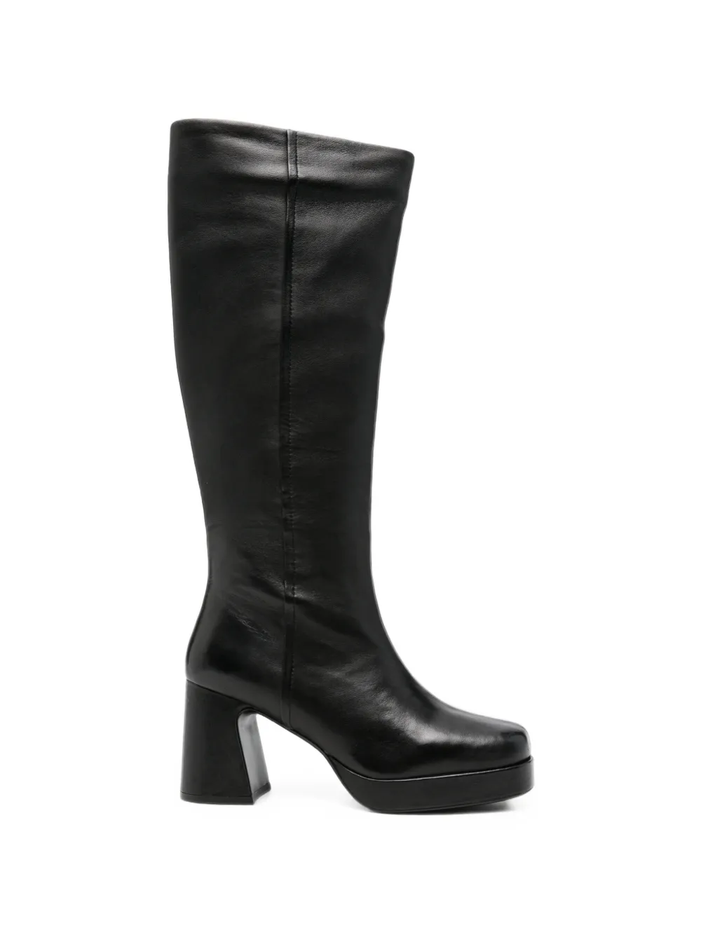 Bruno Premi Platform Leather Boots In Black