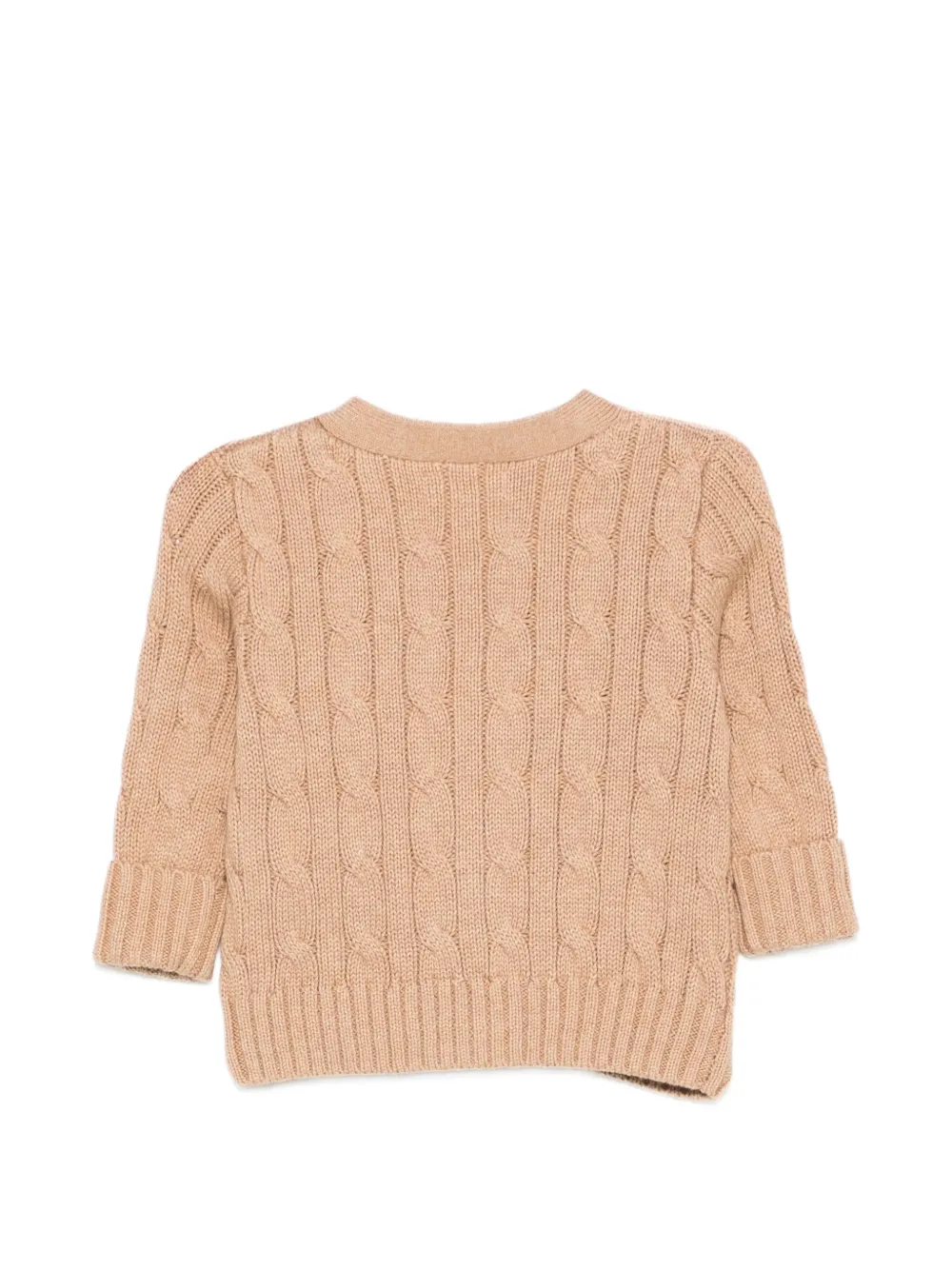 POLO RALPH LAUREN KIDS Kabelgebreid vest Bruin