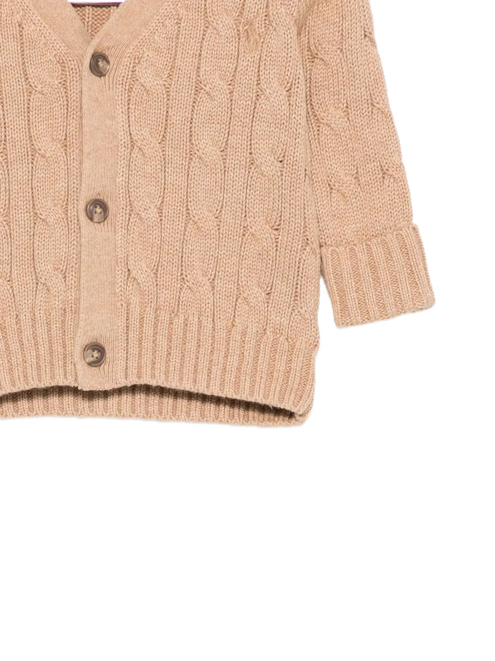POLO RALPH LAUREN KIDS Kabelgebreid vest Bruin