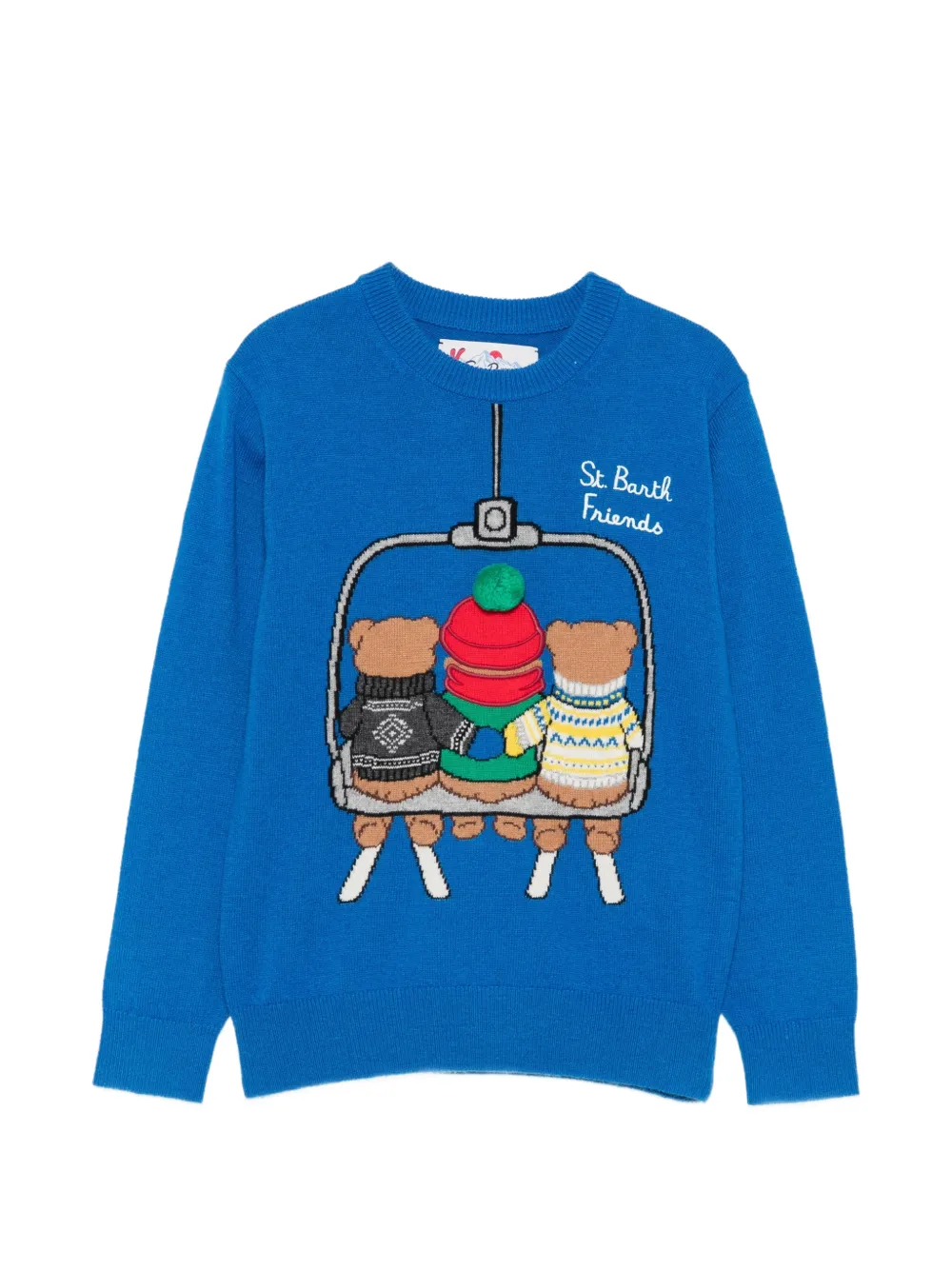 MC2 Saint Barth Kids Intarsia trui Blauw